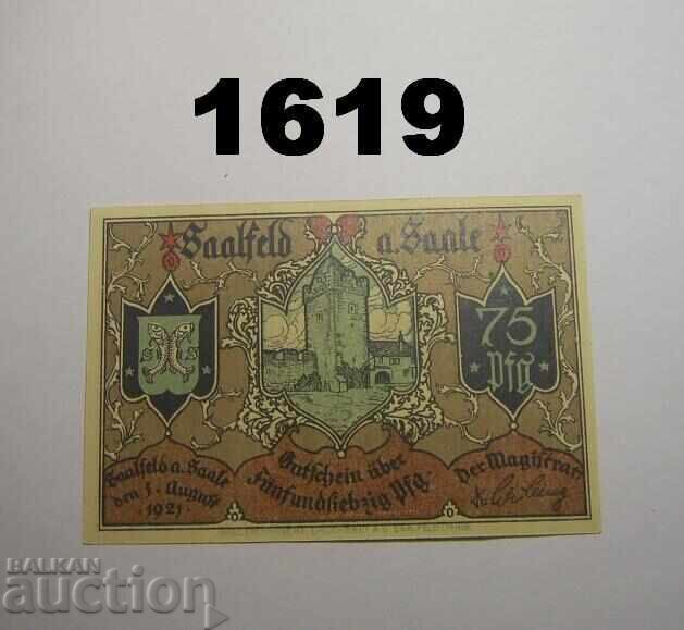 Saalfeld 75 pfennig 1921 Германия с цена 2.50 лв. | € 1.28