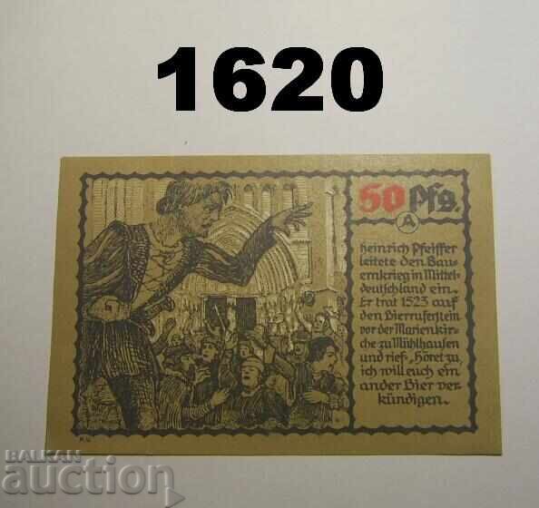 Mühlhausen 50 pfennig 1921 Germany Mühlhausen 50 pfennig 1921 Germany