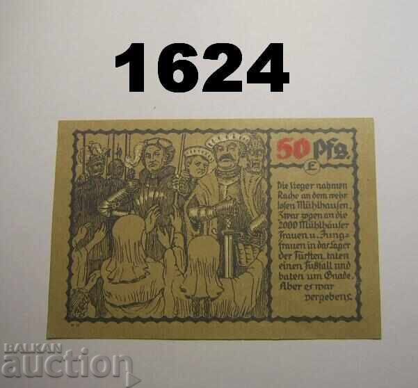 Mühlhausen 50 pfennig 1921 Germany Mühlhausen 50 pfennig 1921 Germany