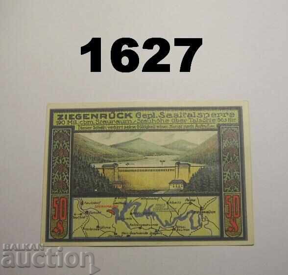 Ziegenrück 50 pfennig 1921 Germania