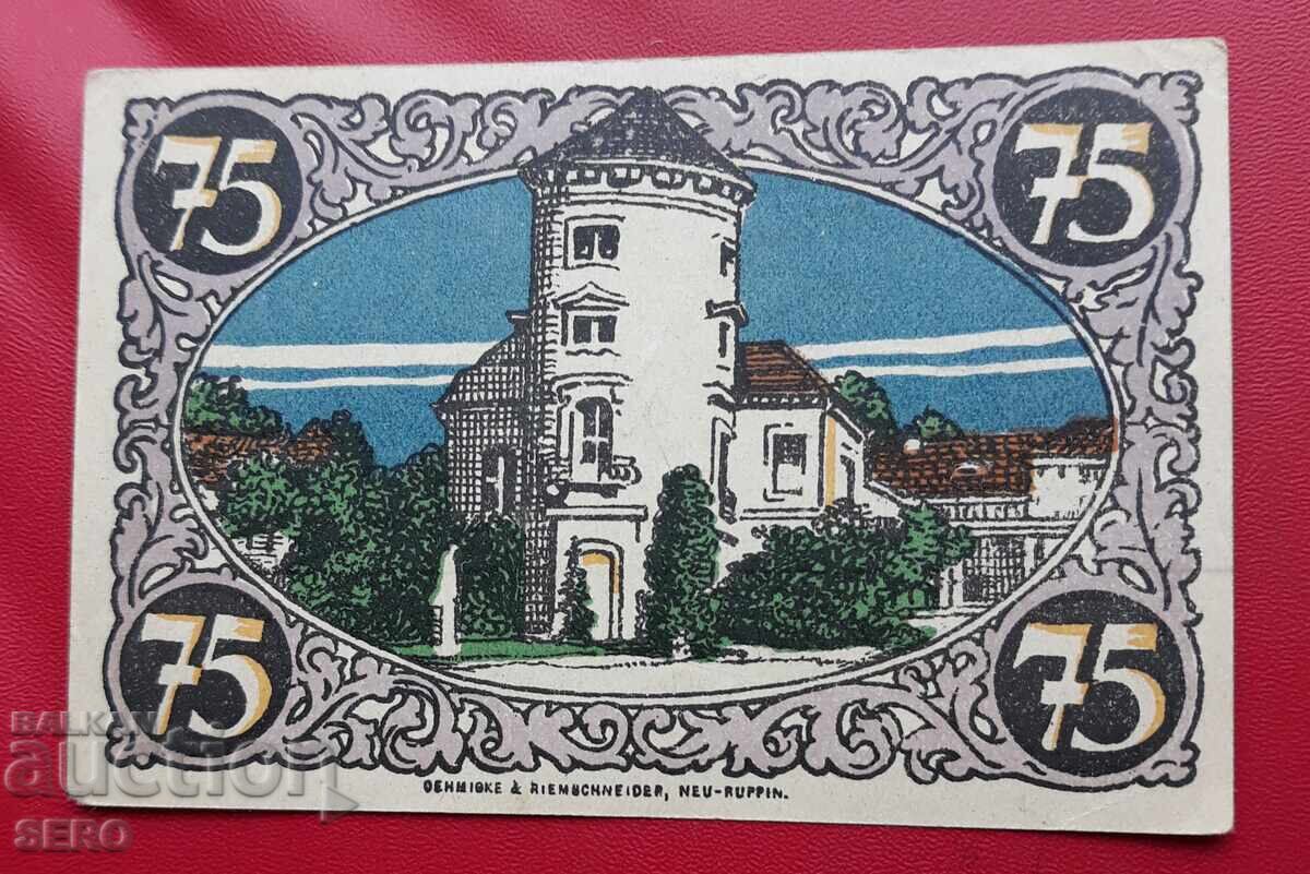 Bancnotă-Germania-Brandenburg-Rheinsberg-75 pfennig