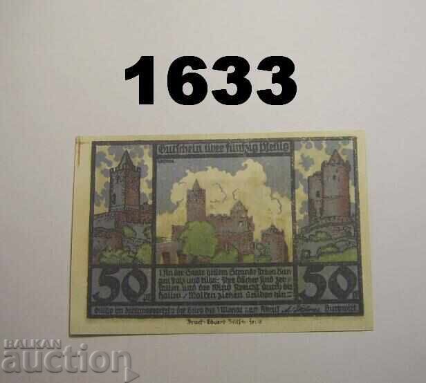 Rudelsburg 50 pfennig 1921 Germany Rudelsburg 50 pfennig 1921 Germany