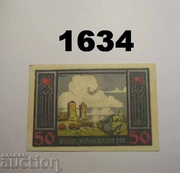 Rudelsburg 50 pfennig 1921 Germany Rudelsburg 50 pfennig 1921 Germany