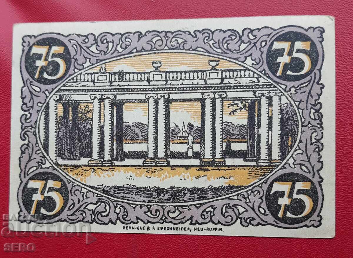 Bancnotă-Germania-Brandenburg-Rheinsberg-75 pfennig