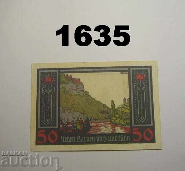 Rudelsburg 50 pfennig 1921 Germany Rudelsburg 50 pfennig 1921 Germany