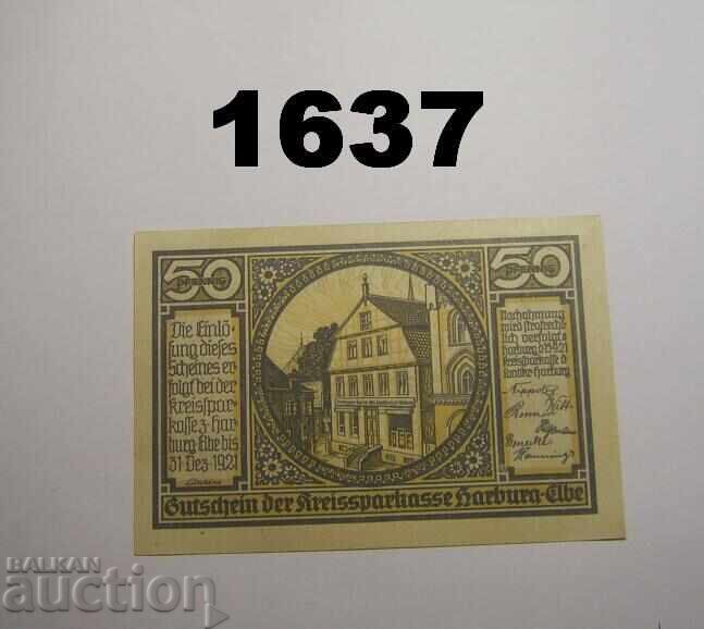 Χάρμπουργκ 50 πφένιχ 1921 Γερμανία με τιμή 2.00 BGN | € 1.02