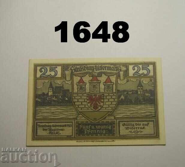 Στρασβουργκ ι. Ούκερμαρκ 25 πφένιγκ 1921 Γερμανία Στρασβουργκ ι. Ούκερμαρκ 25 πφένιγκ 1921 Γερμανία