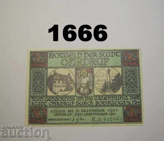 Ohrdruf 50 pfennig 1921 Germany with price 3.00 BGN | € 1.53