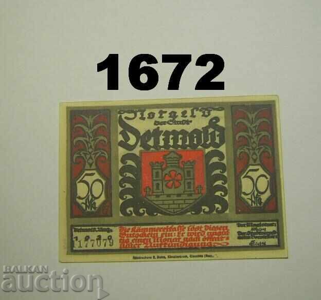Detmold 50 pfennig 1920 Germania cu preț 2.00 BGN | € 1.02