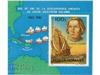 Romania 1992 Chr. Columbus Block (**) mint, never hinged