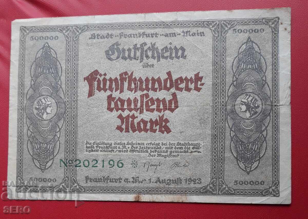 Banknote-Germany-Hesse-Frankfurt am Main-500,000 Marks 1923