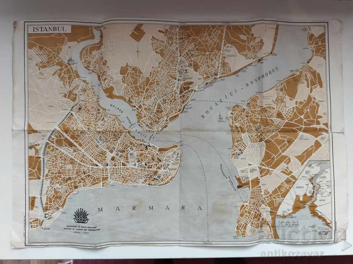 Παλαιός χάρτης της Κωνσταντινούπολης, 1967