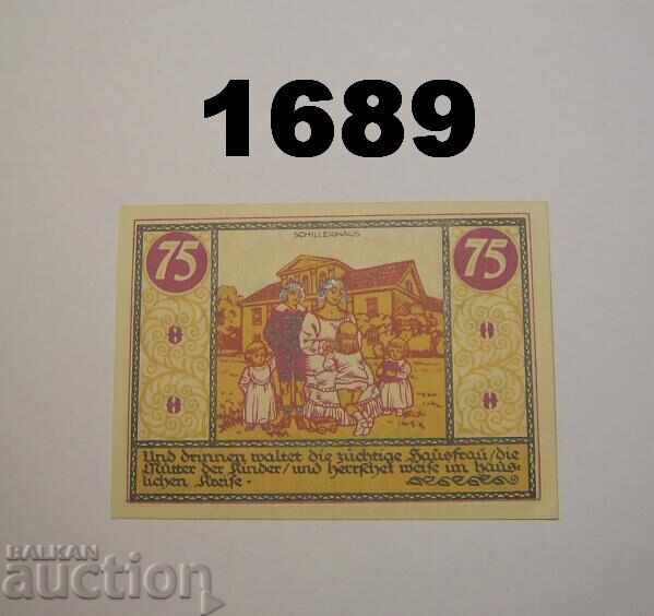 Rudolstadt 75 pfennig 1921 Germany