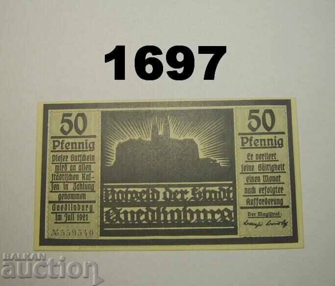 Κουέντλινμπουργκ 50 pfennig 1921 Γερμανία με τιμή 3.00 BGN | € 1.53 Κουέντλινμπουργκ 50 pfennig 1921 Γερμανία με τιμή 3.00 BGN | € 1.53