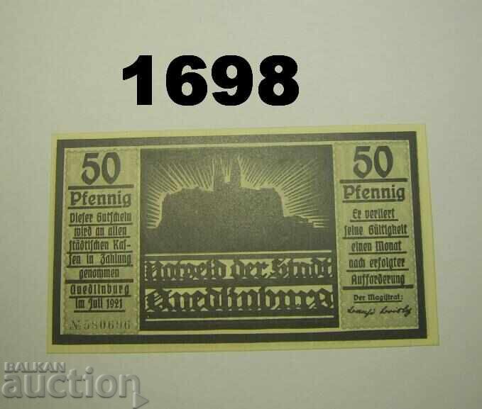 Κουέντλινμπουργκ 50 pfennig 1921 Γερμανία με τιμή 3.00 BGN | € 1.53
