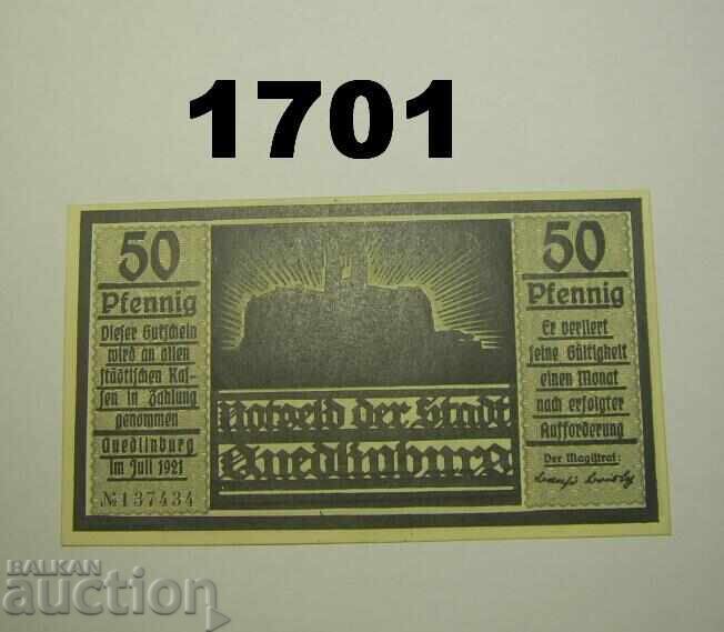 Κουέντλινμπουργκ 50 pfennig 1921 Γερμανία με τιμή 3.00 BGN | € 1.53 Κουέντλινμπουργκ 50 pfennig 1921 Γερμανία με τιμή 3.00 BGN | € 1.53