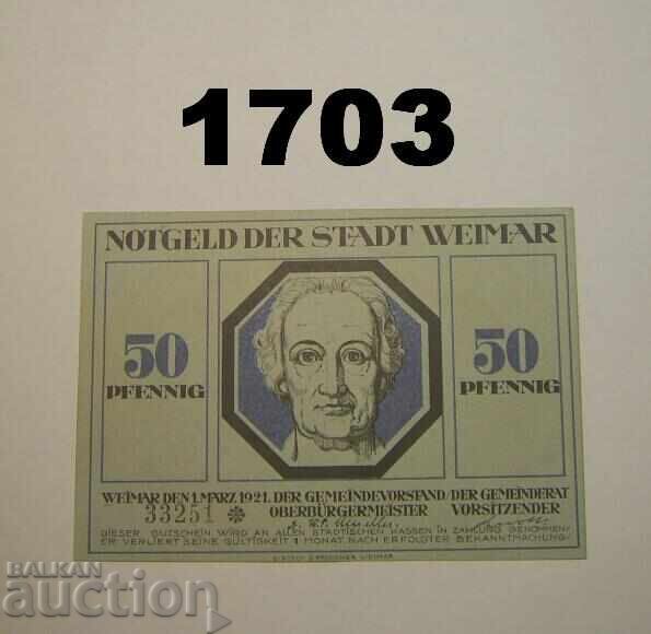 Weimar 50 pfennig 1921 Германия
