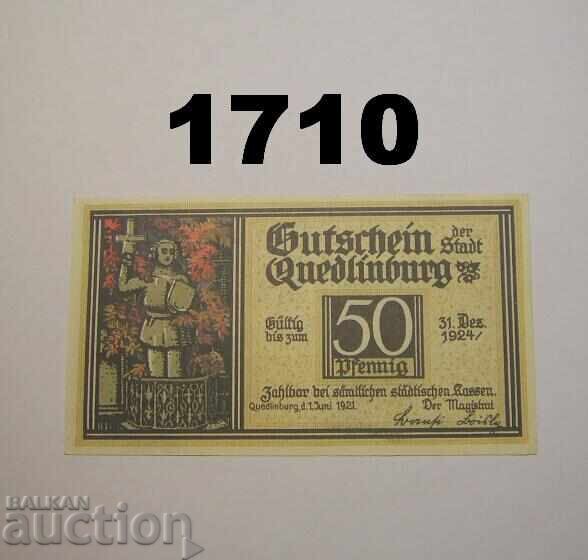 Κουέντλινμπουργκ 50 pfennig 1921 Γερμανία