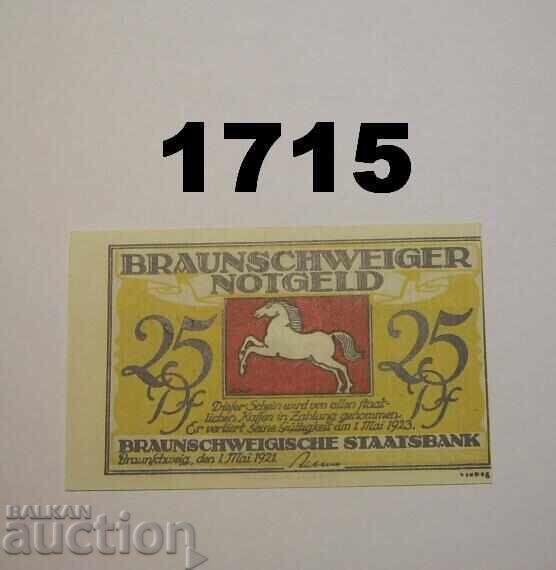Braunschweig 25 pfennig 1921 Germania