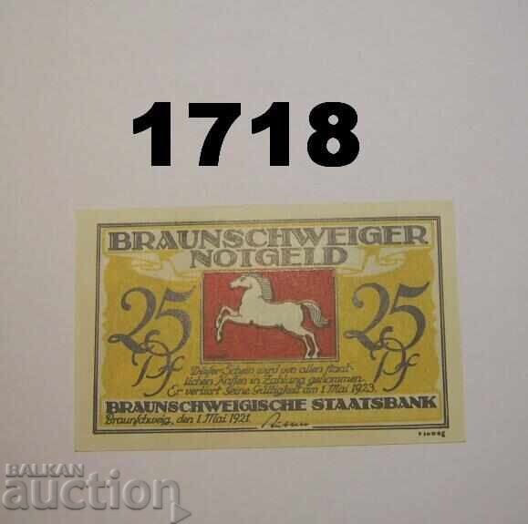 Braunschweig 25 pfennig 1921 Germany