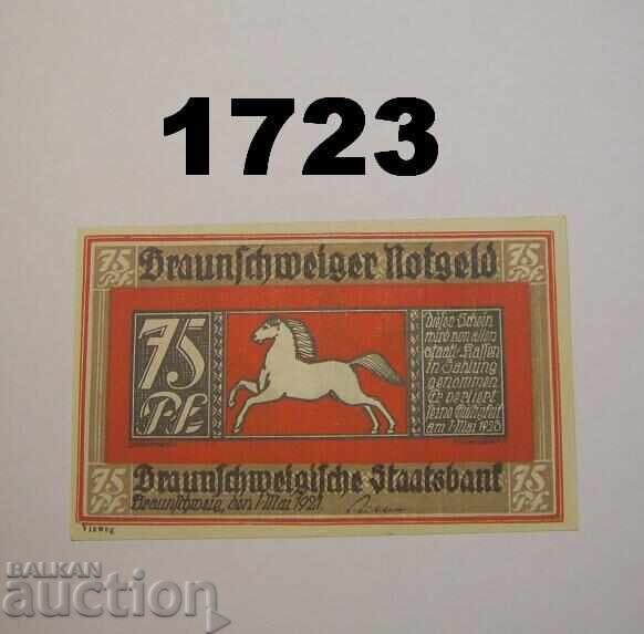 Μπράουνσβαϊγκ 75 πφένιγκ 1921 Γερμανία Μπράουνσβαϊγκ 75 πφένιγκ 1921 Γερμανία