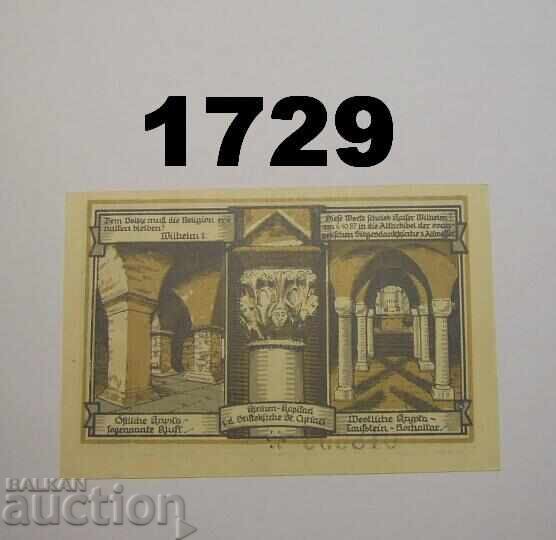 Gernrode Harz 50 pfennig 1921 Germany with price 2.50 BGN | € 1.28