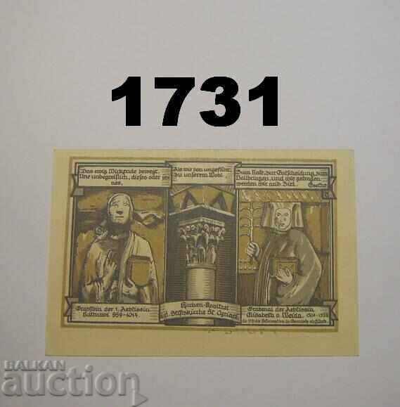 Gernrode Harz 50 pfennig 1921 Germany with price 2.00 BGN | € 1.02