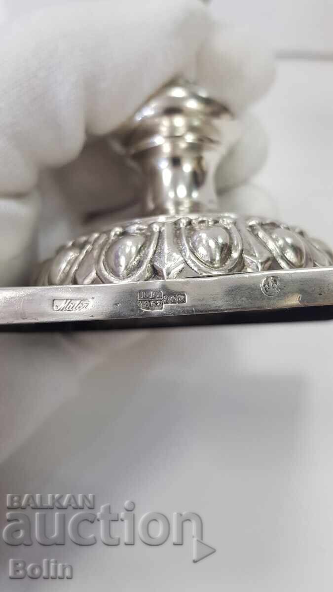 Sfeșnic de argint rusesc țarist - proba 84 - 1861 - I.B - 5