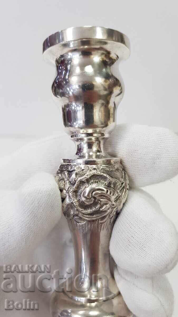 Sfeșnic de argint rusesc țarist - proba 84 - 1861 - I.B - 6