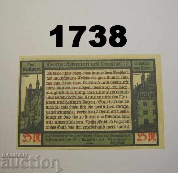 Pößneck 25 pfennig 1921 Germany with price 2.00 BGN | € 1.02