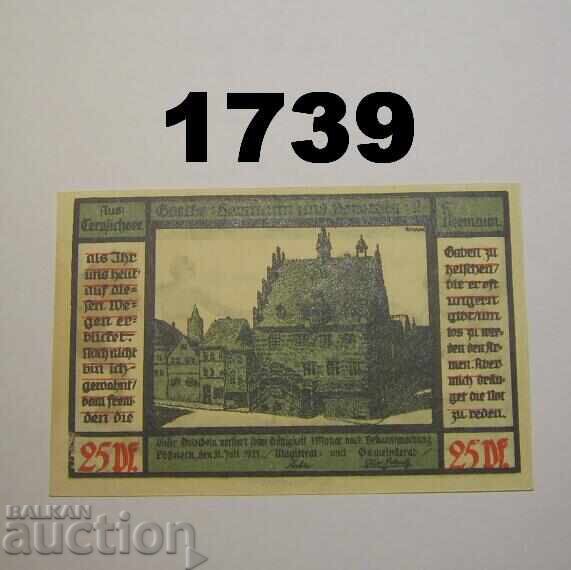 Pößneck 25 pfennig 1921 Germania cu preț 2.00 BGN | € 1.02 Pößneck 25 pfennig 1921 Germania cu preț 2.00 BGN | € 1.02