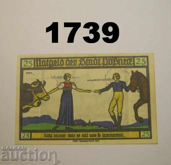 Pößneck 25 pfennig 1921 Germania Pößneck 25 pfennig 1921 Germania