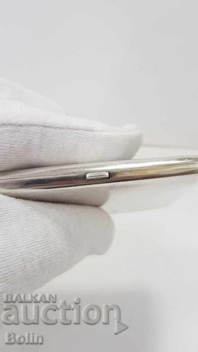 Livrarea Rară tabacheră de argint cu email nielo și stemă Regatul Serbiei