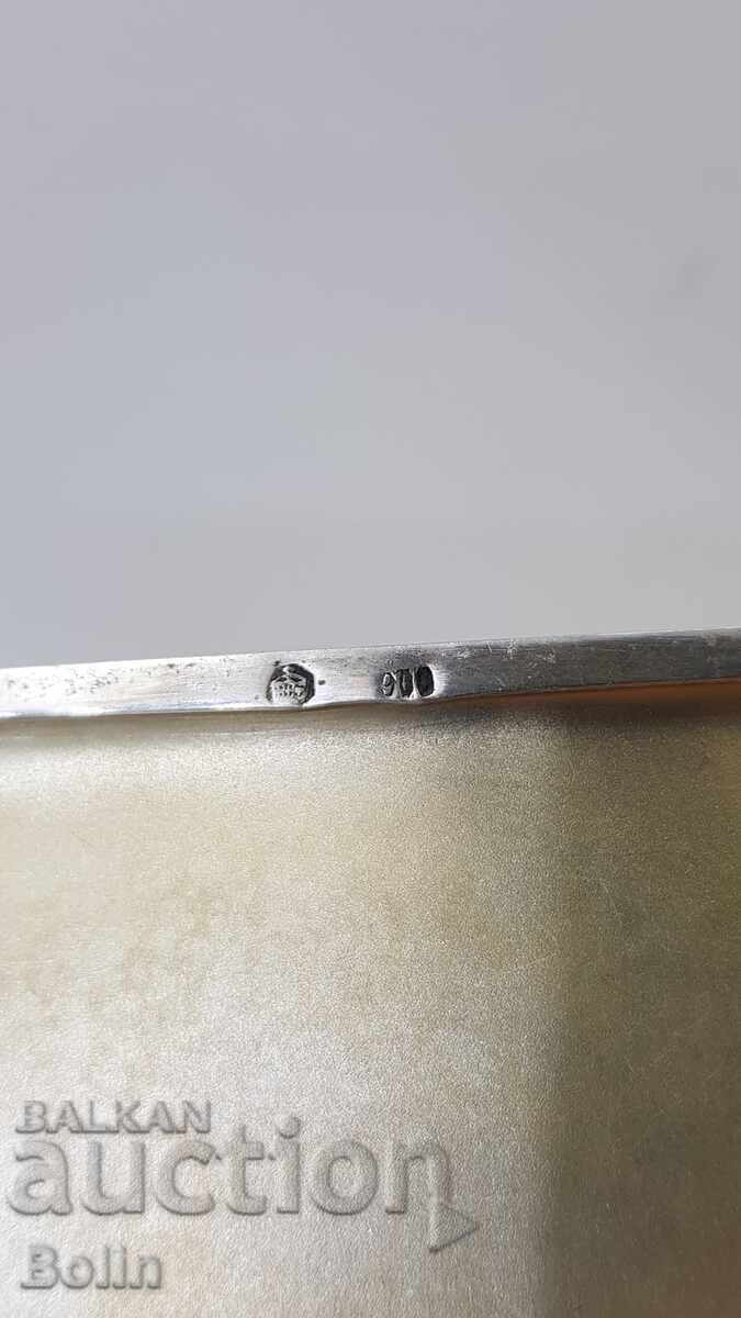 Rară tabacheră de argint cu email nielo și stemă Regatul Serbiei - 6 Rară tabacheră de argint cu email nielo și stemă Regatul Serbiei - 6