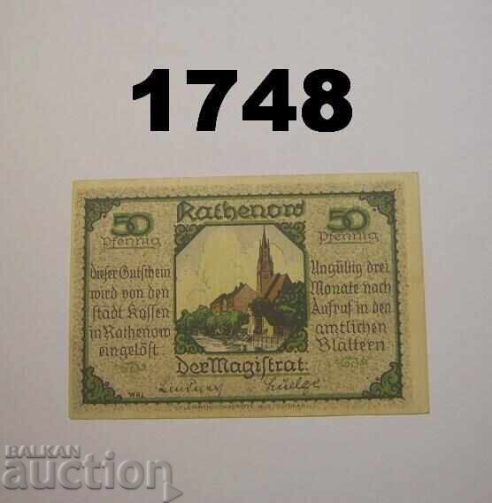 Ράτεναου 50 πφένιγκ 1921 Γερμανία με τιμή 2.00 BGN | € 1.02 Ράτεναου 50 πφένιγκ 1921 Γερμανία με τιμή 2.00 BGN | € 1.02