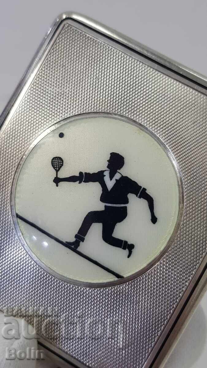 Ασημένιο ταμπακιέρα, κουτί με σμάλτο - ασήμι 935 - Γερμανία με τιμή 880.00 BGN | € 449.94 Ασημένιο ταμπακιέρα, κουτί με σμάλτο - ασήμι 935 - Γερμανία με τιμή 880.00 BGN | € 449.94