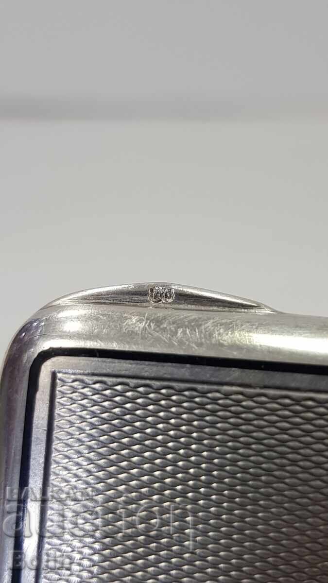 Ασημένιο ταμπακιέρα, κουτί με σμάλτο - ασήμι 935 - Γερμανία - 5