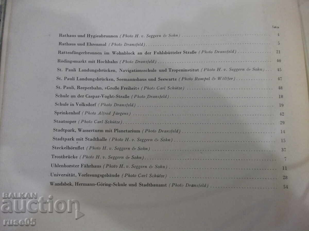 Book "HANSESTADT HAMBURG - KARL KAUFMANN" - 82 pages - 6