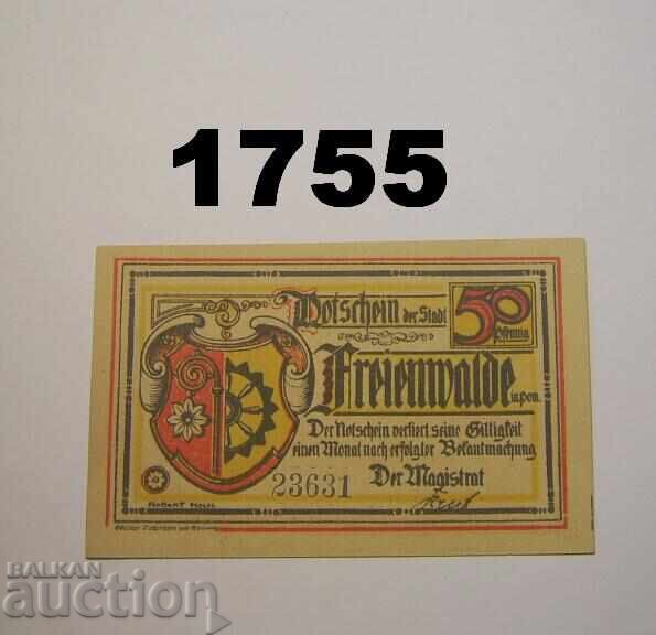 Freienwalde 50 pfennig 1922 Germany with price 3.00 BGN | € 1.53