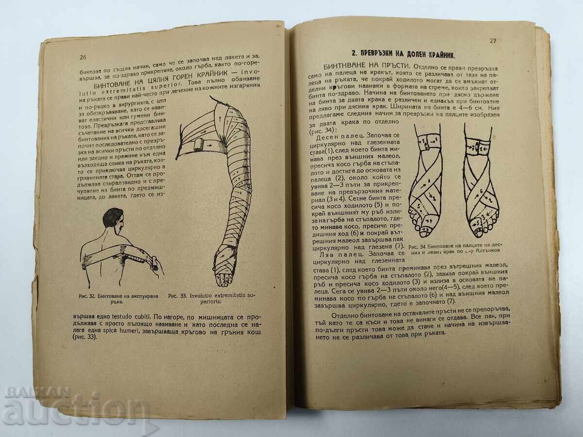 1946 MANUAL ON BANDAGES BOOK EXCELLENT - 5