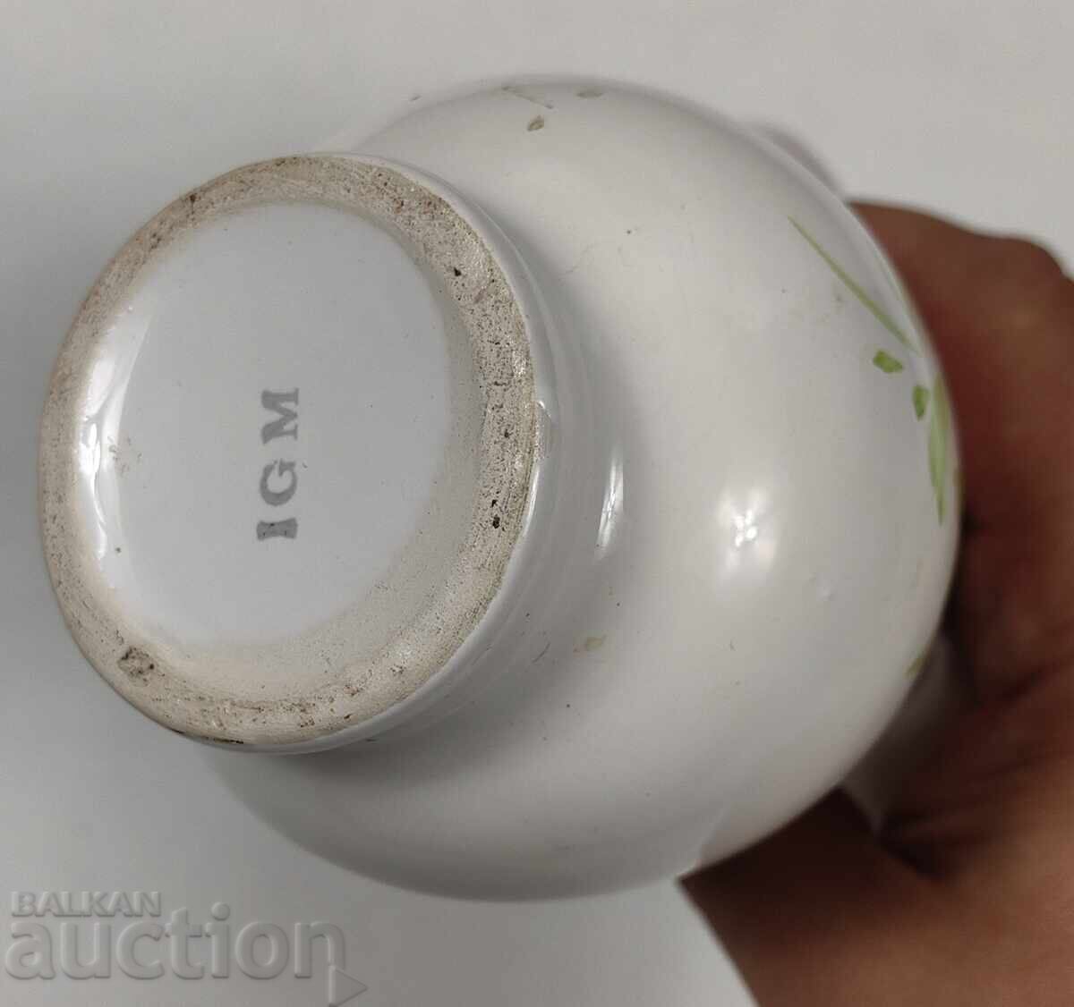 MARKED PORCELAIN TEA POT, PORCELAIN CONTAINER - 6