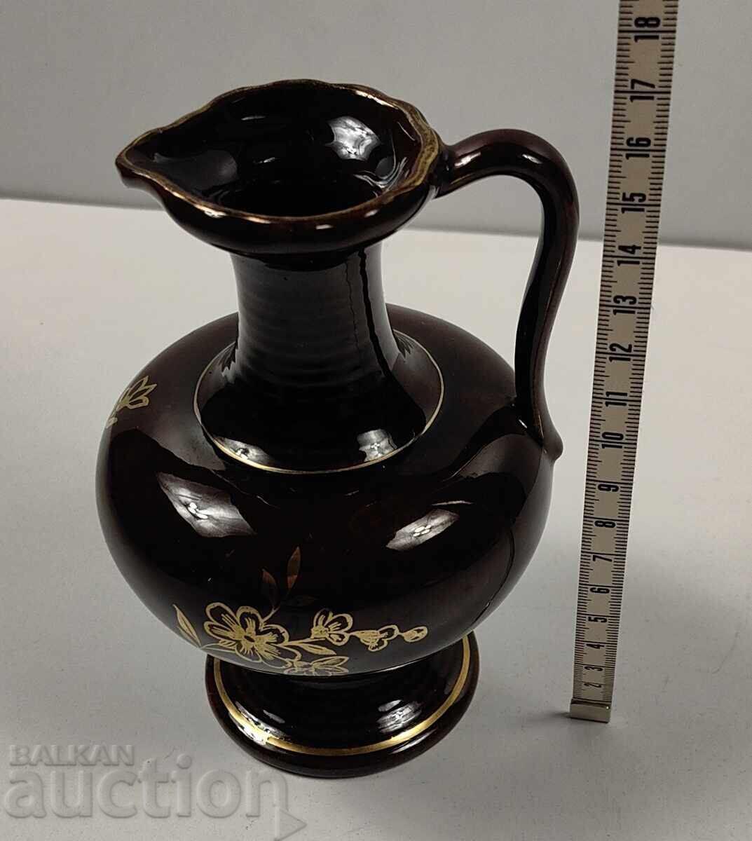 HANDMADE MARKED CERAMIC GERMAN PITCHER - 6