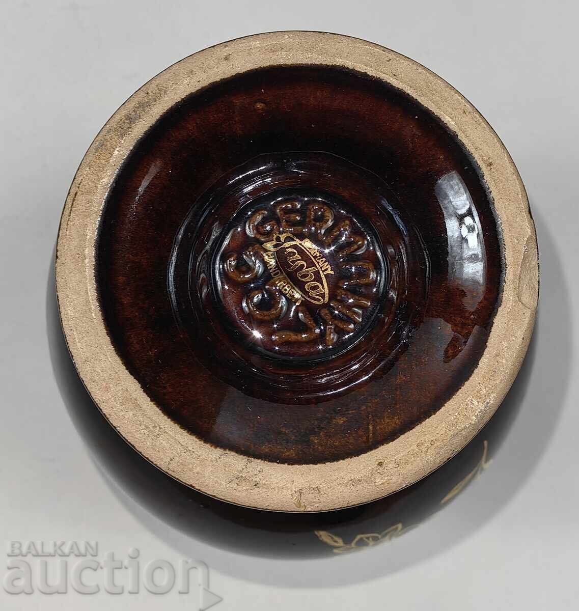 HANDMADE MARKED CERAMIC GERMAN PITCHER - 7