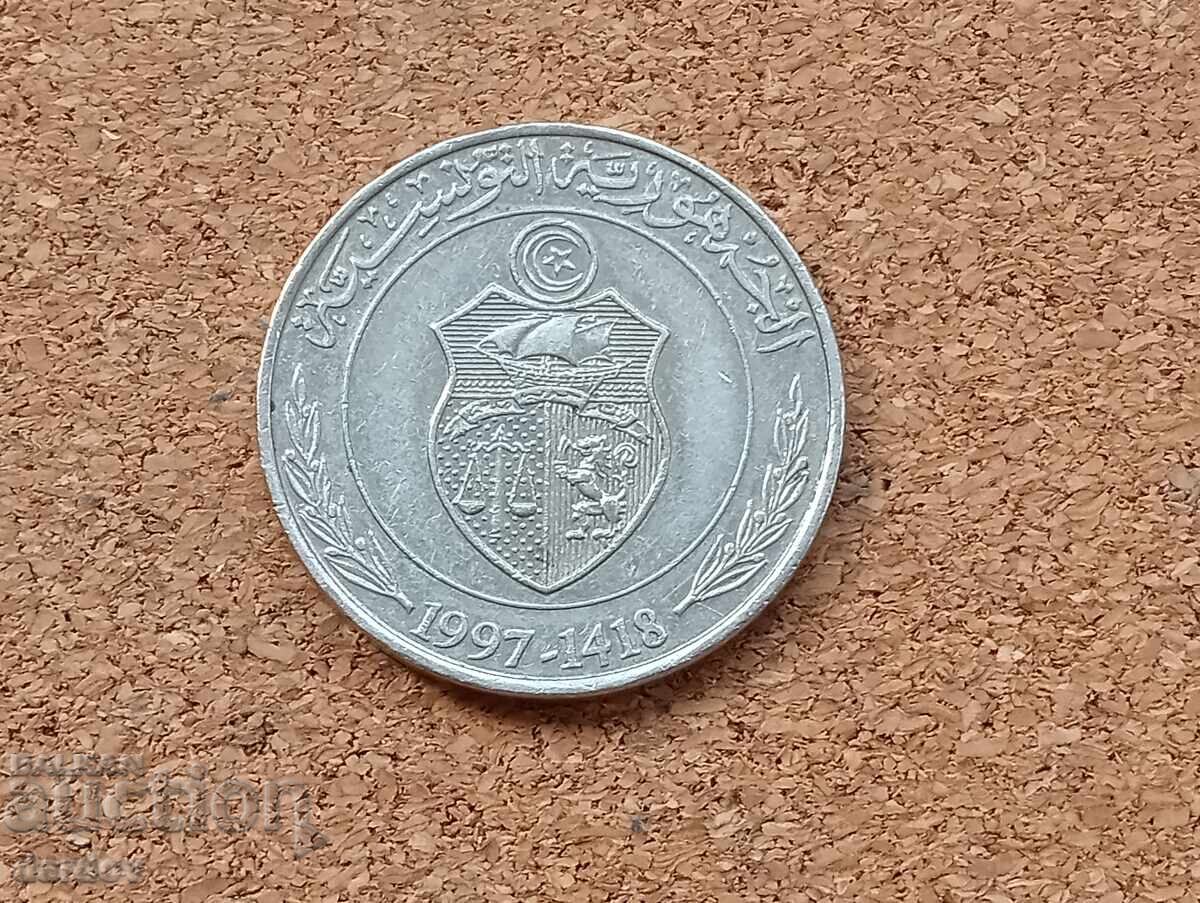 Τυνησία 1 δηνάριο, 1997 με τιμή 1.90 BGN | € 0.97