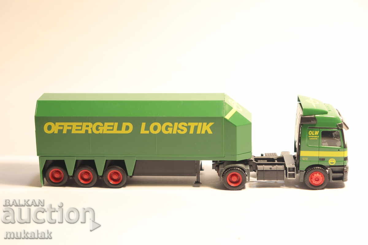 Livrarea HERPA H0 1/87 MERCEDES CAMION MODEL TRANSPORT DE STICLĂ