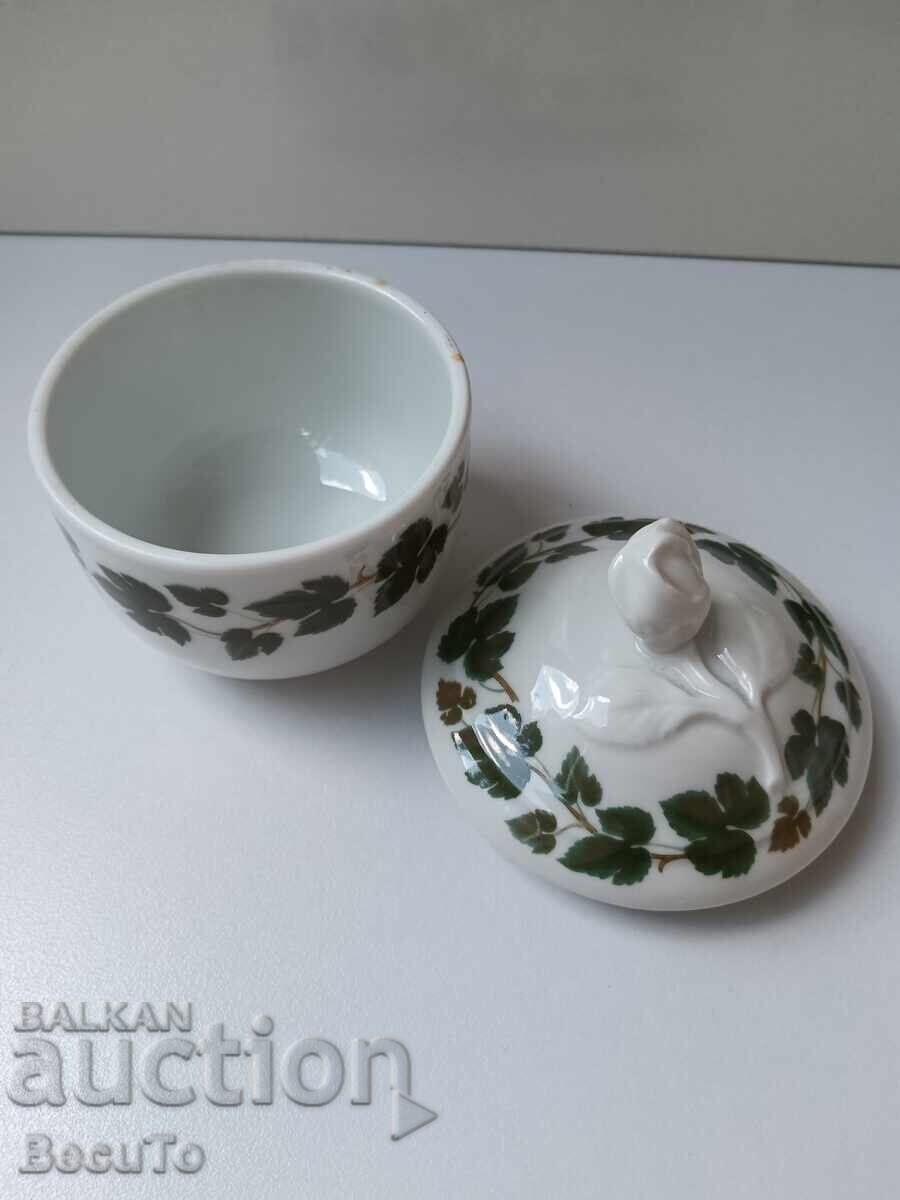 Δημοπρασία Ζαχαριέρα Hutschenreuther με διακόσμηση Φύλλα Αμπέλου