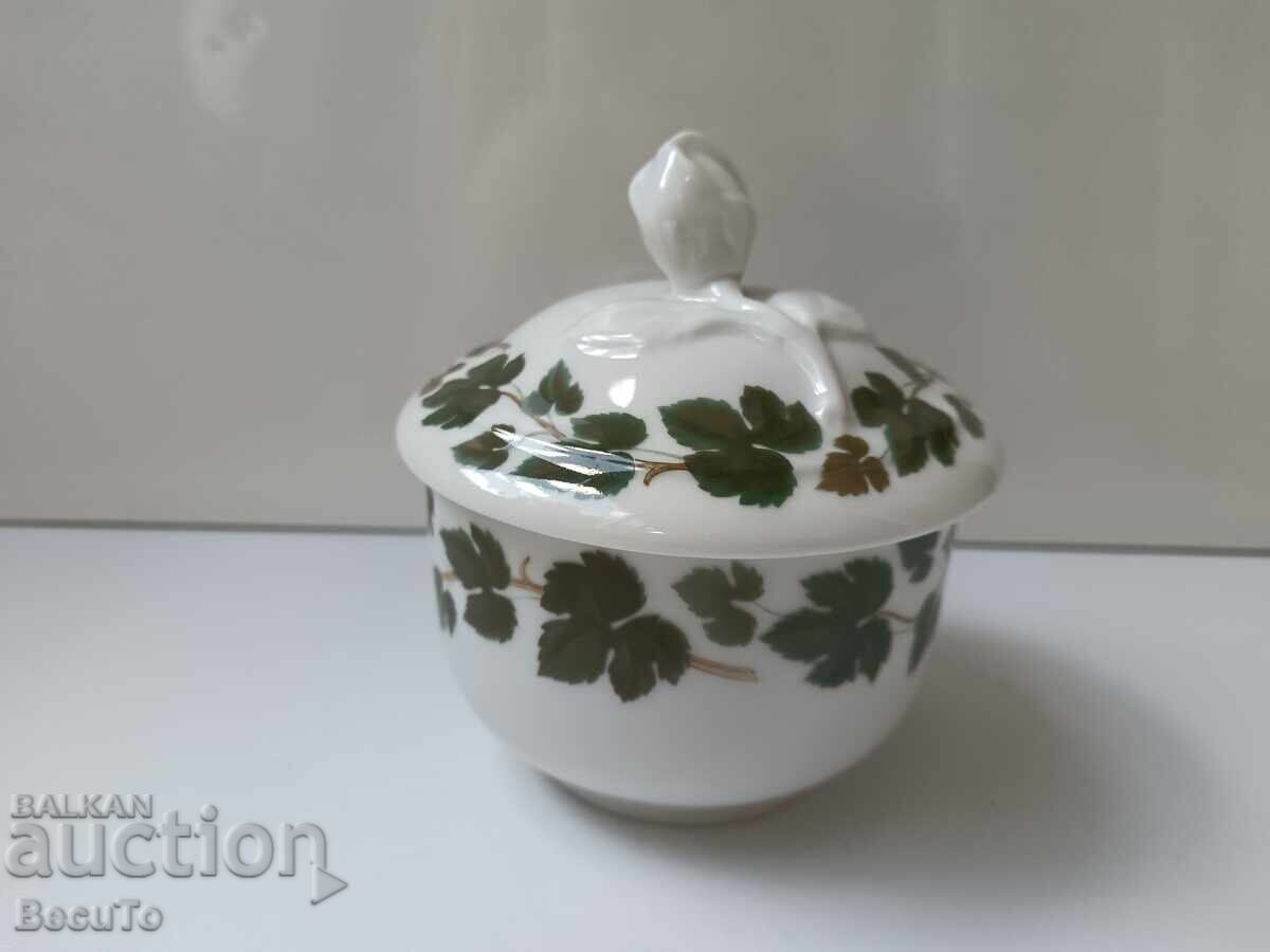 Ζαχαριέρα Hutschenreuther με διακόσμηση Φύλλα Αμπέλου