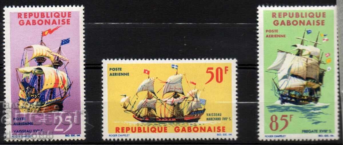 1965. Gabon. Poștă aeriană - Vechile corăbii