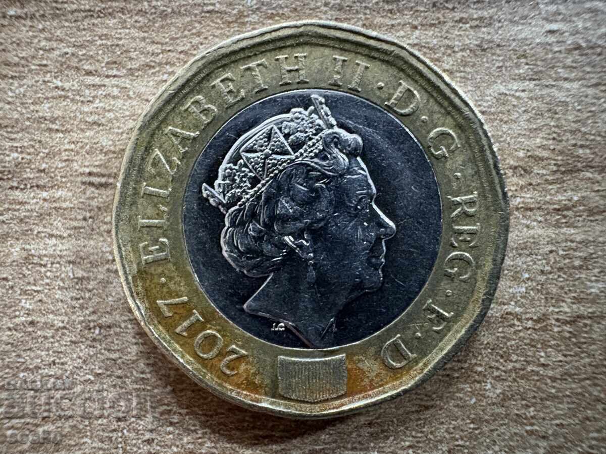 United Kingdom - 1 Pound (2017) with price 2.95 BGN | € 1.51