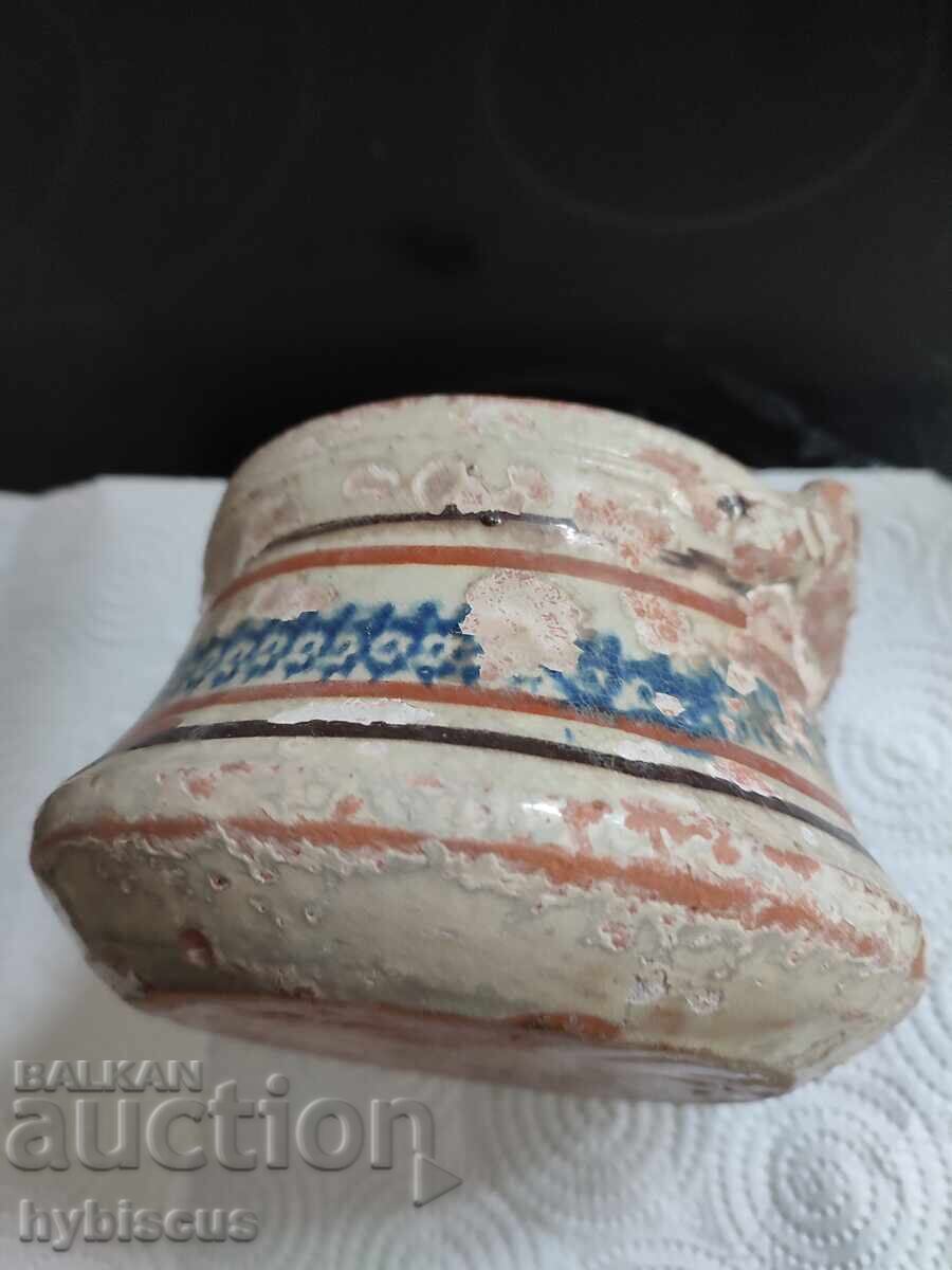Licitație Cană ceramică veche antică, dimensiune mică
